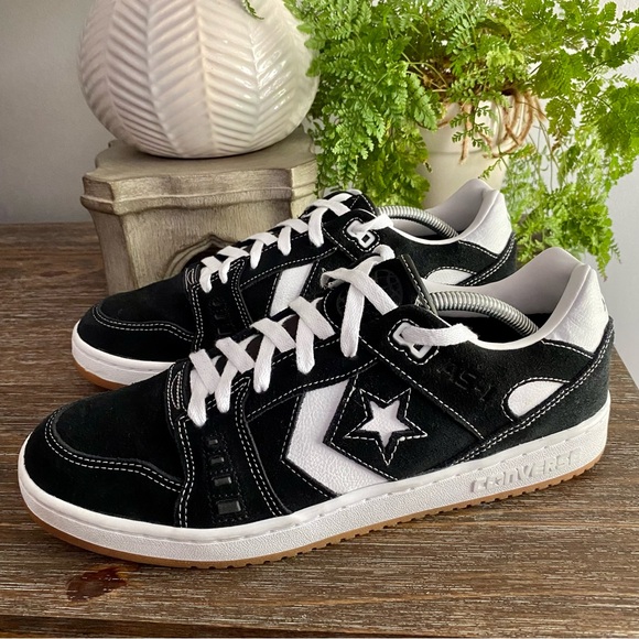 Converse Other - Converse Mens 11 AS-1 Pro Suede Leather Skateboarding Sneakers Shoes Black White